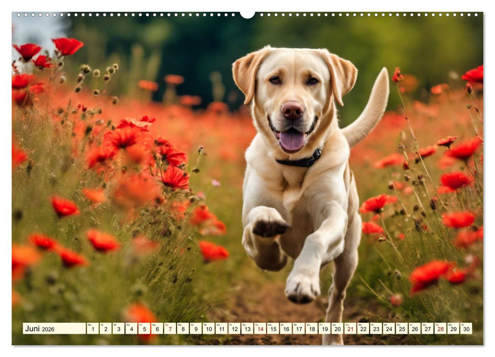 Labradore in Aktion (CALVENDO Premium Wandkalender 2026)