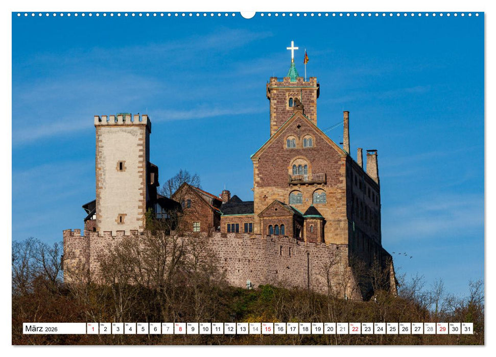 Historische Wartburg (CALVENDO Wandkalender 2026)