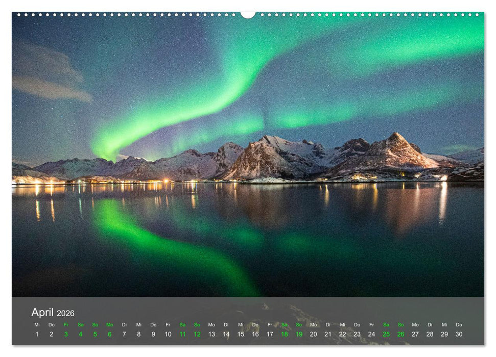 Naturwunder Polarlicht (CALVENDO Wandkalender 2026)