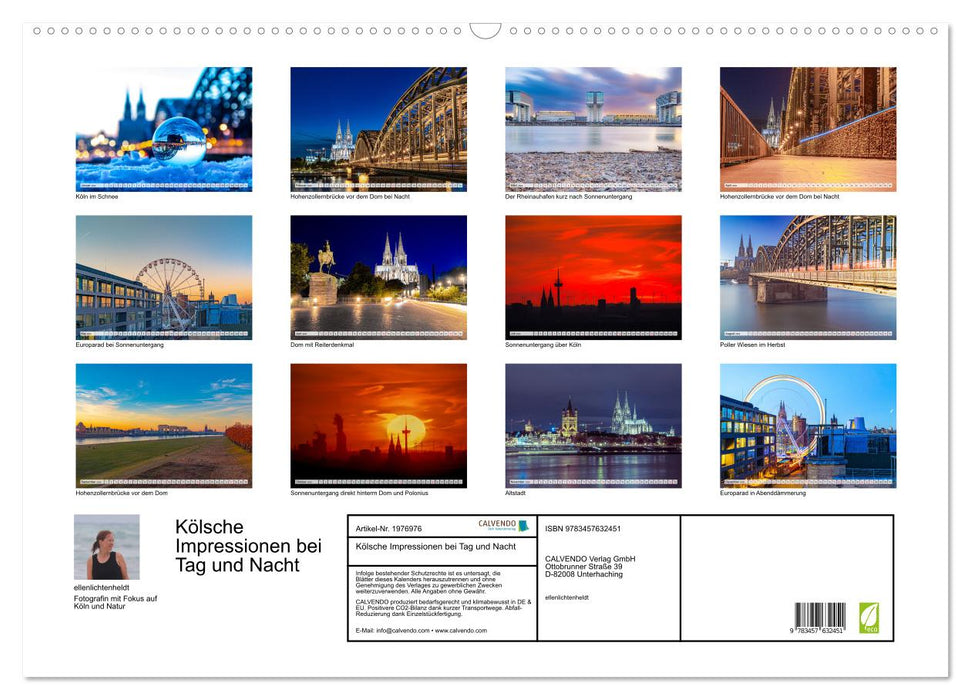 Kölsche Impressionen bei Tag und Nacht (CALVENDO Wandkalender 2026)