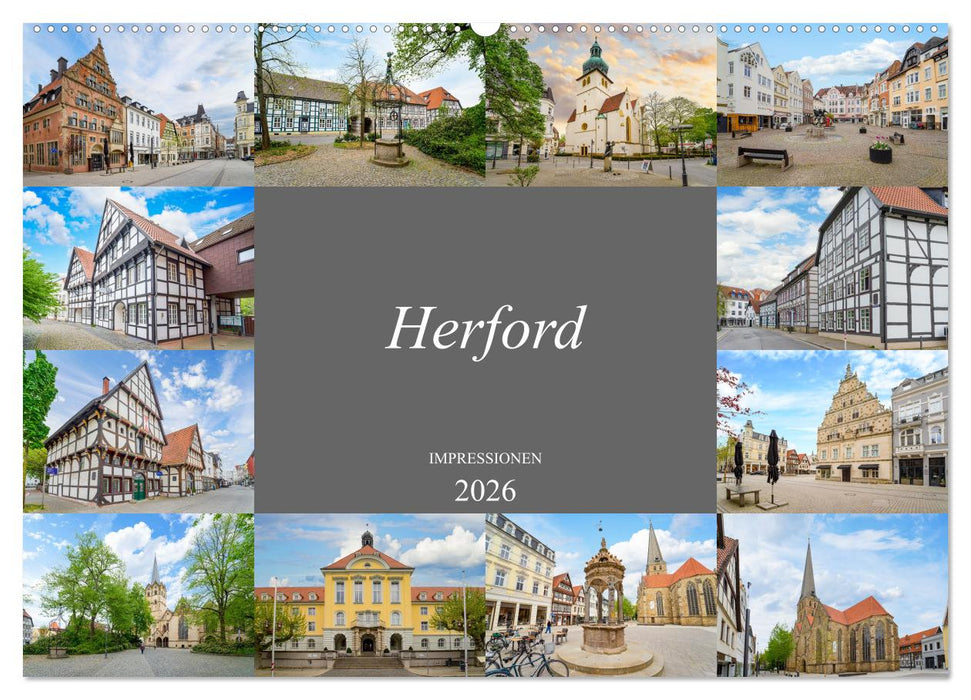Herford Impressionen (CALVENDO Wandkalender 2026)