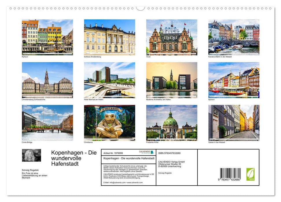 Kopenhagen - Die wundervolle Hafenstadt (CALVENDO Wandkalender 2026)