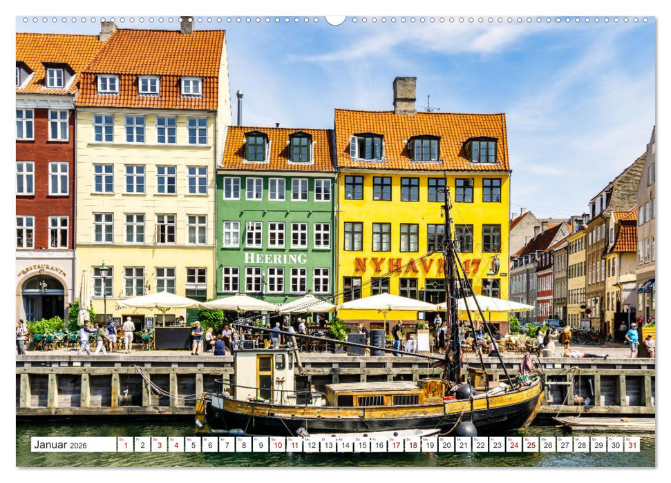Kopenhagen - Die wundervolle Hafenstadt (CALVENDO Wandkalender 2026)
