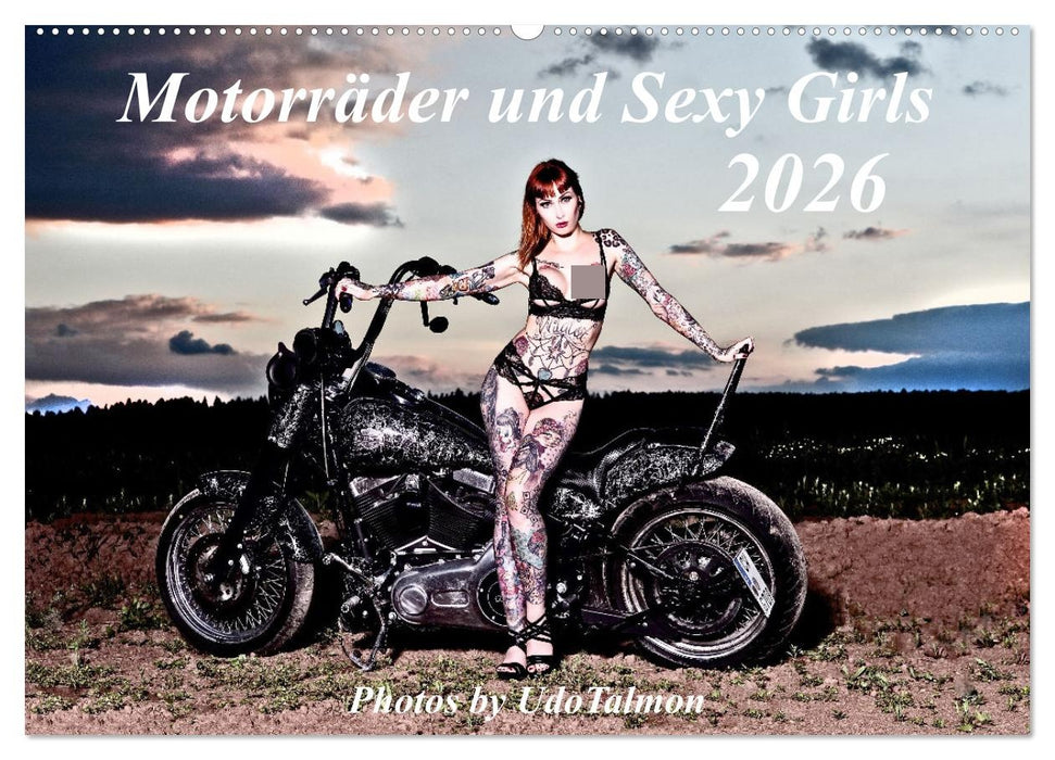 Motorräder und Sexy Girls (CALVENDO Wandkalender 2026)