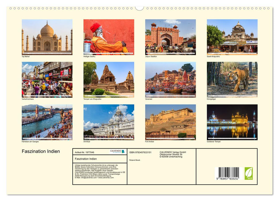 Faszination Indien (CALVENDO Wandkalender 2026)
