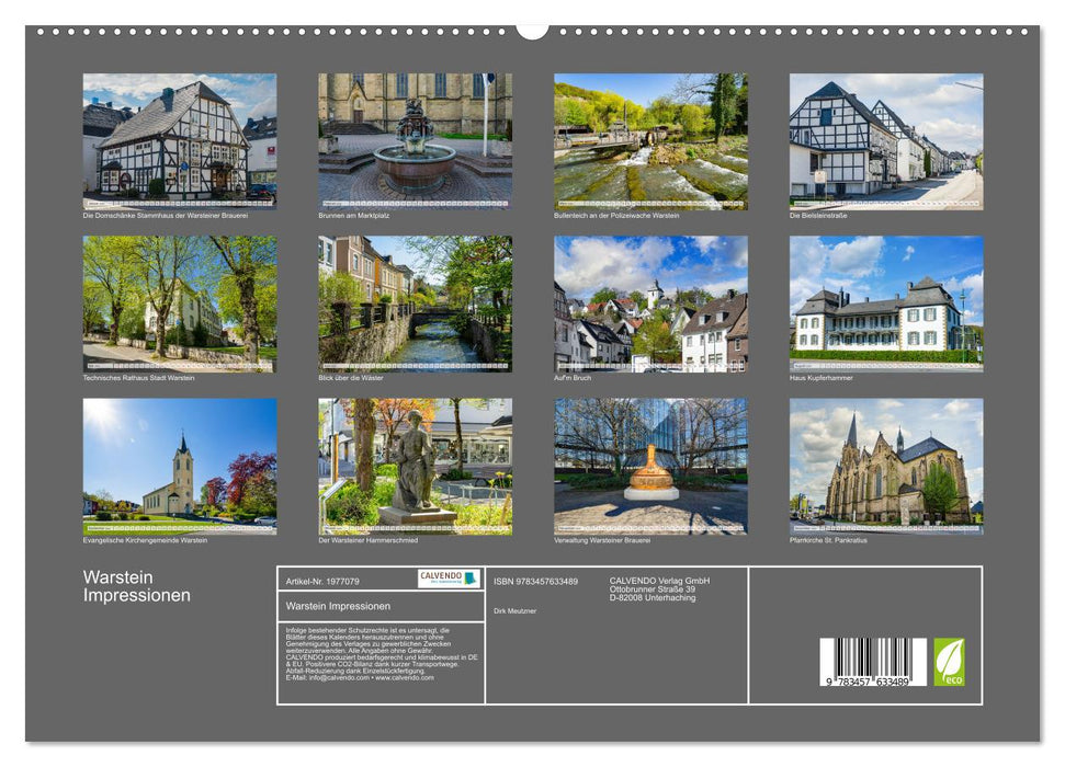 Warstein Impressionen (CALVENDO Wandkalender 2026)