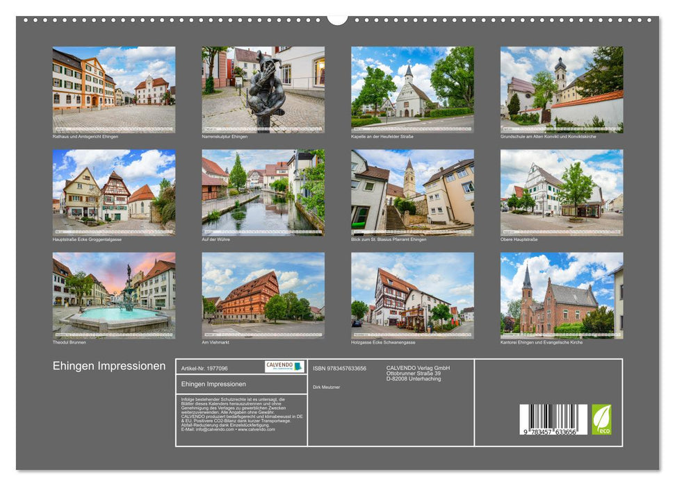 Ehingen Impressionen (CALVENDO Wandkalender 2026)