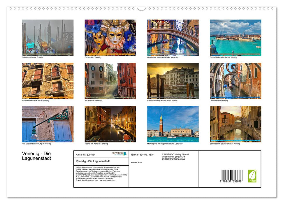 Venedig - Die Lagunenstadt (CALVENDO Premium Wandkalender 2026)