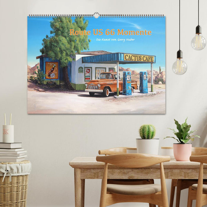 Route US 66 Momente Gemälde von Georg Huber (CALVENDO Wandkalender 2026)