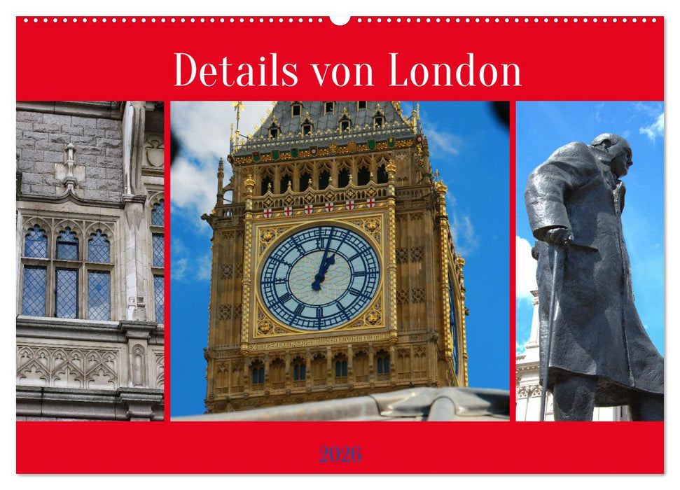 Details von London (CALVENDO Wandkalender 2026)