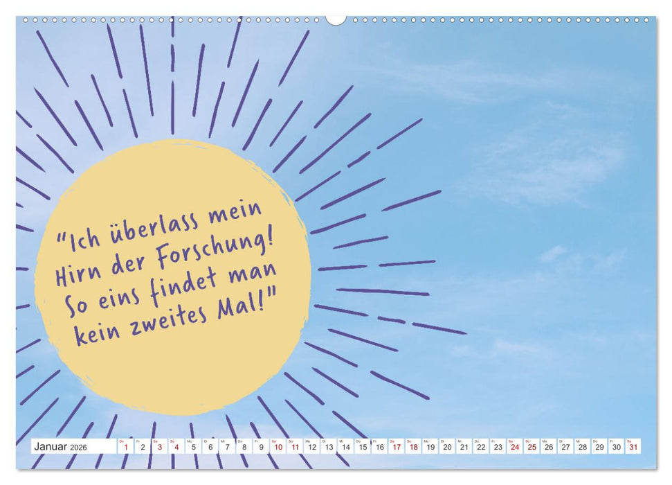 Von Wortwitz bis Geistesblitz - immer originell (CALVENDO Wandkalender 2026)