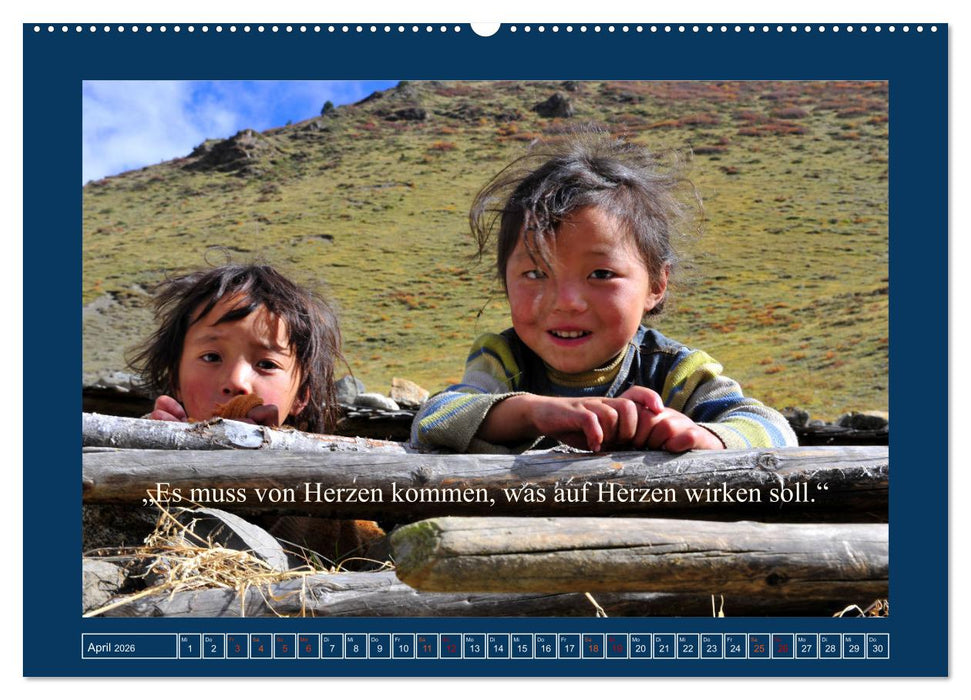 Tibetische Reise mit Zitaten von Johann Wolfgang von Goethe (CALVENDO Wandkalender 2026)