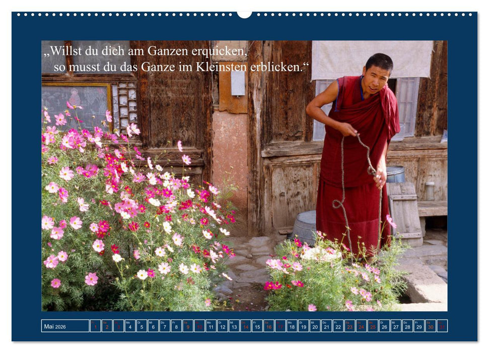 Tibetische Reise mit Zitaten von Johann Wolfgang von Goethe (CALVENDO Wandkalender 2026)