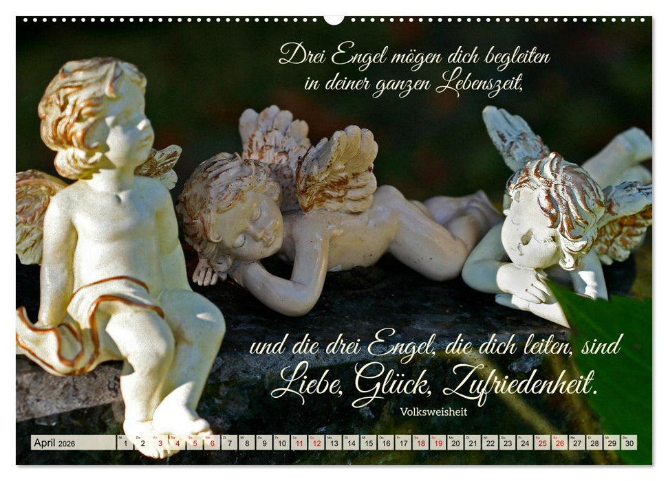 Geborgen unter Engelsflügeln (CALVENDO Wandkalender 2026)