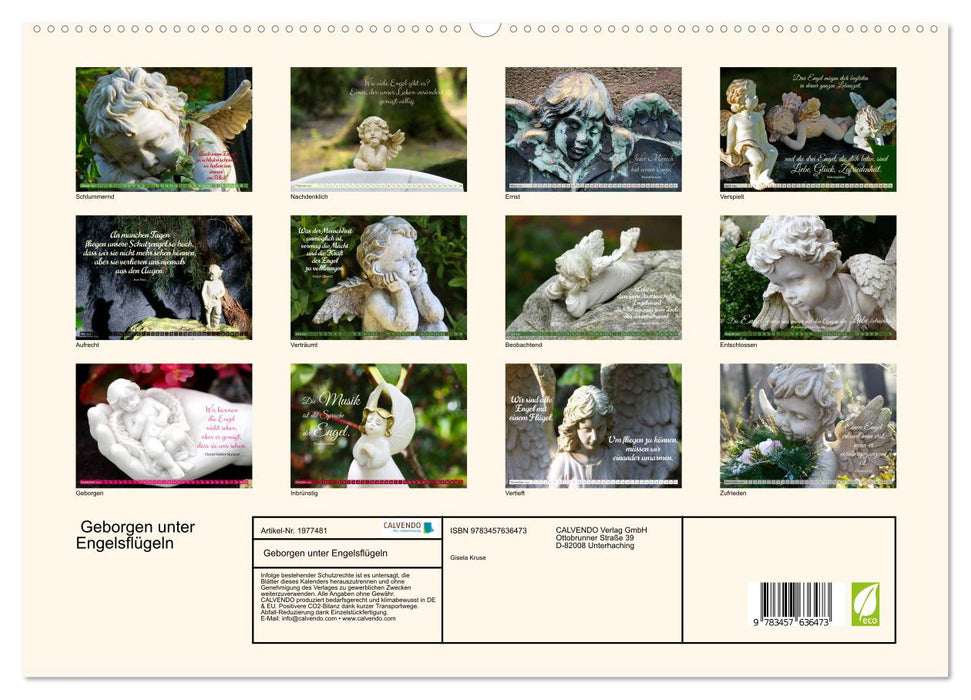 Geborgen unter Engelsflügeln (CALVENDO Premium Wandkalender 2026)