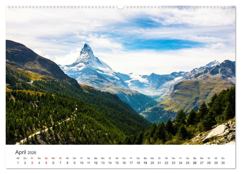 Schweiz - die Bergidylle (CALVENDO Wandkalender 2026)