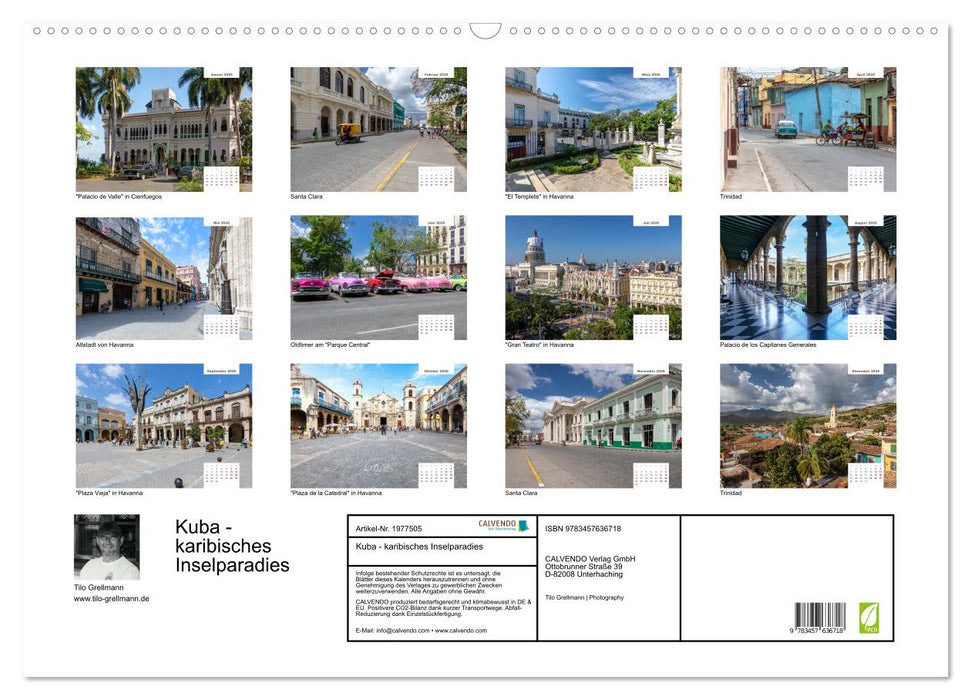 Kuba - karibisches Inselparadies (CALVENDO Wandkalender 2026)