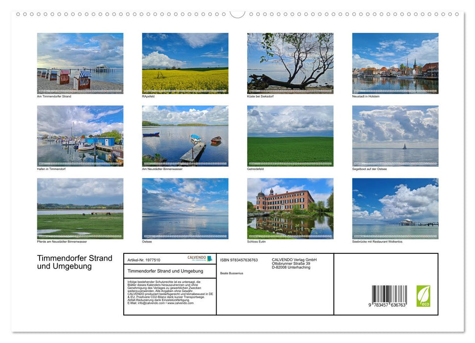 Timmendorfer Strand und Umgebung (CALVENDO Wandkalender 2026)