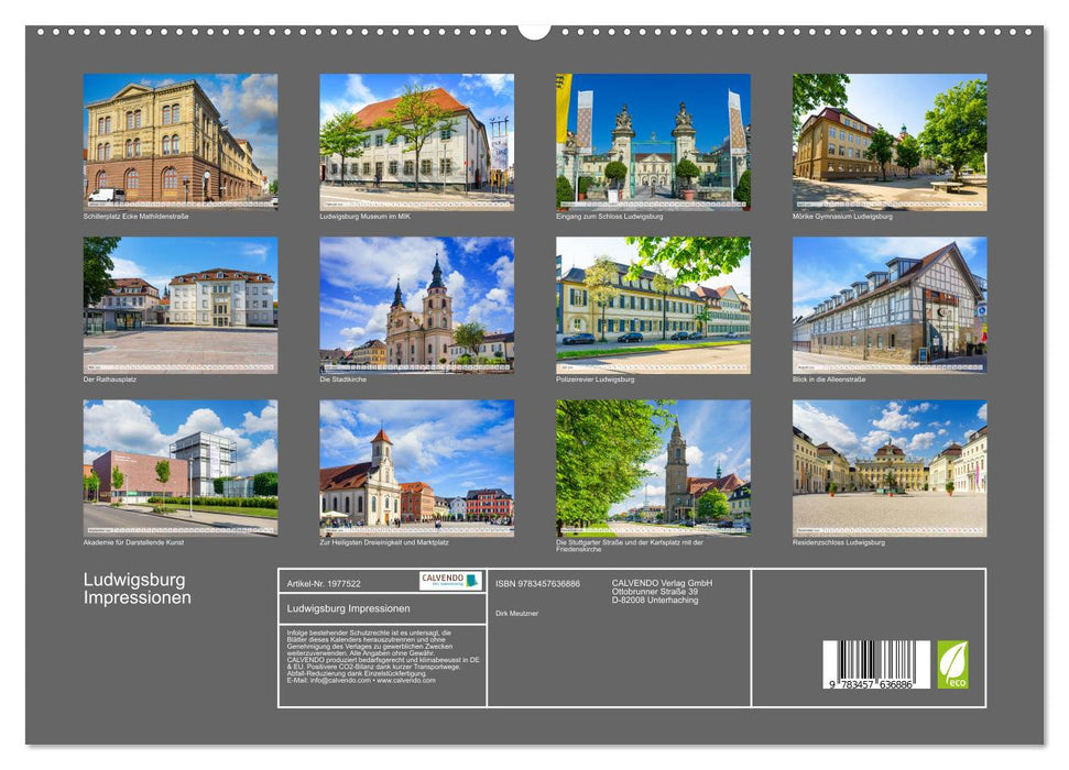 Ludwigsburg Impressionen (CALVENDO Premium Wandkalender 2026)