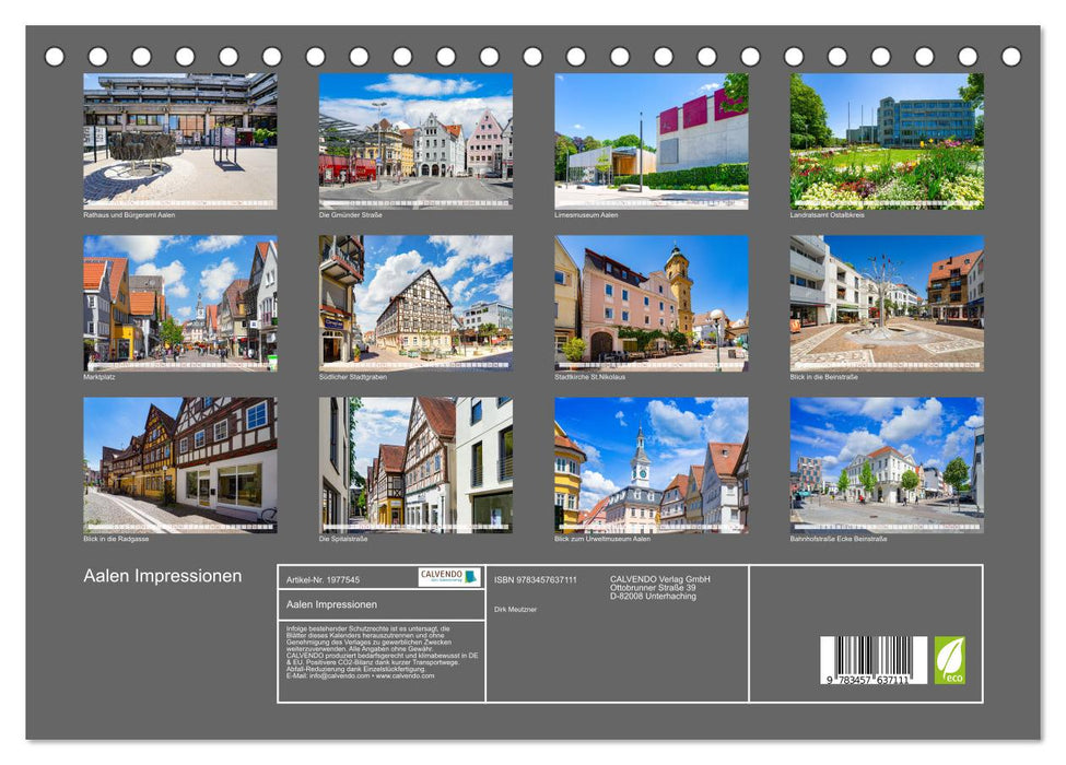 Aalen Impressionen (CALVENDO Wandkalender 2026)