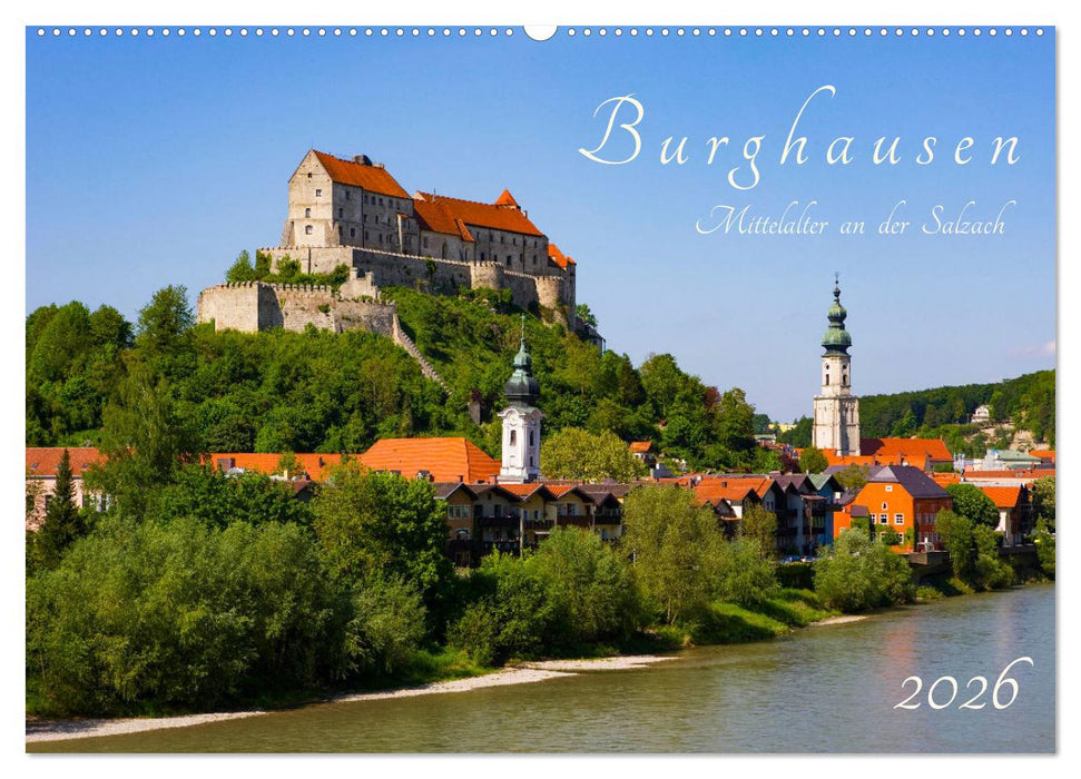 Burghausen - Mittelalter an der Salzach (CALVENDO Wandkalender 2026)