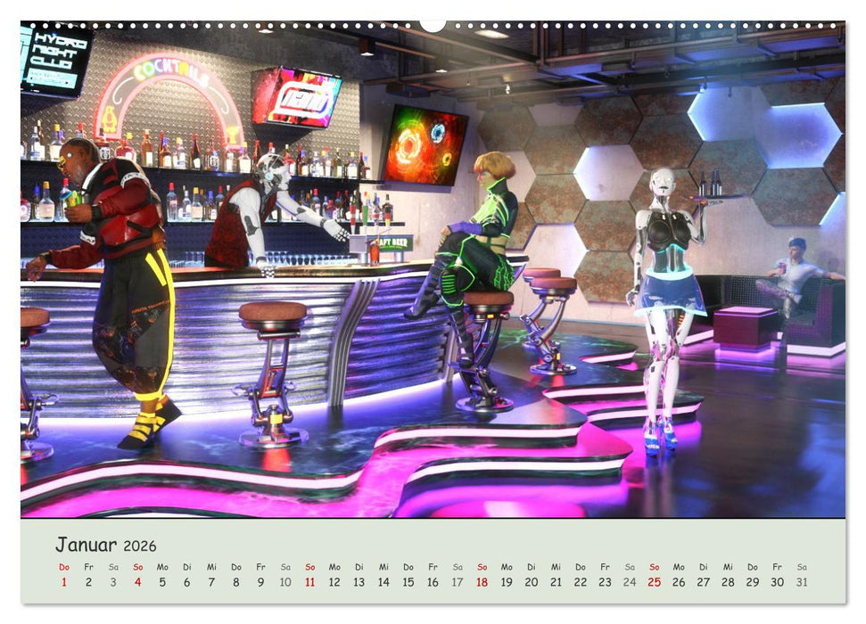 Science Fiction Cyberpunk (CALVENDO Wandkalender 2026)