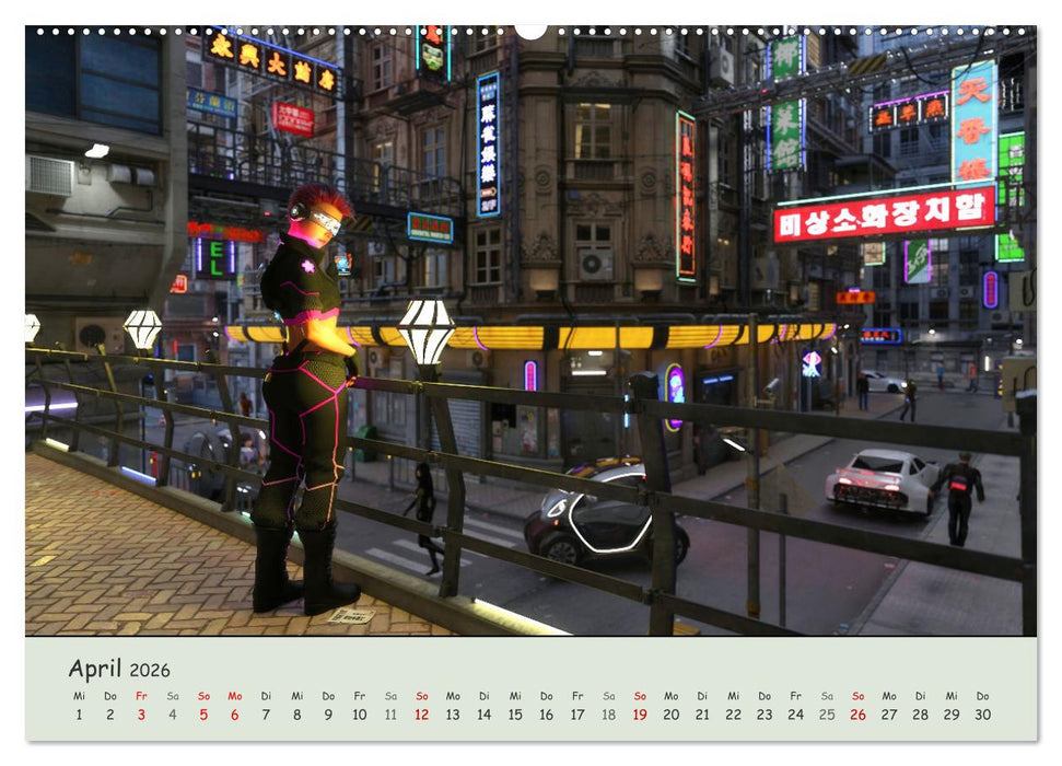 Science Fiction Cyberpunk (CALVENDO Wandkalender 2026)