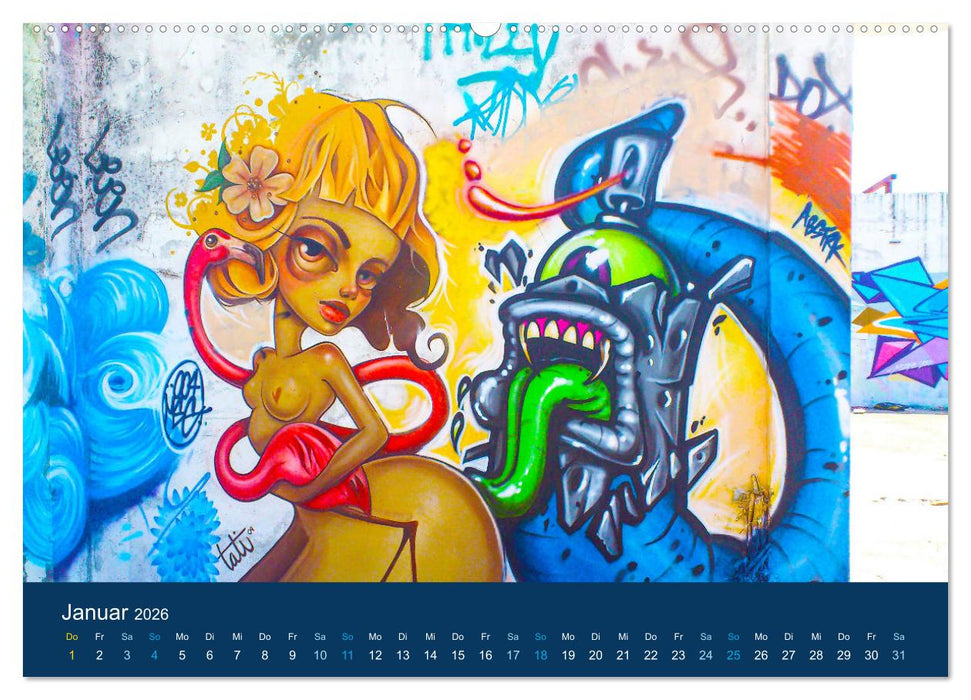 Miami Graffiti (CALVENDO Wandkalender 2026)