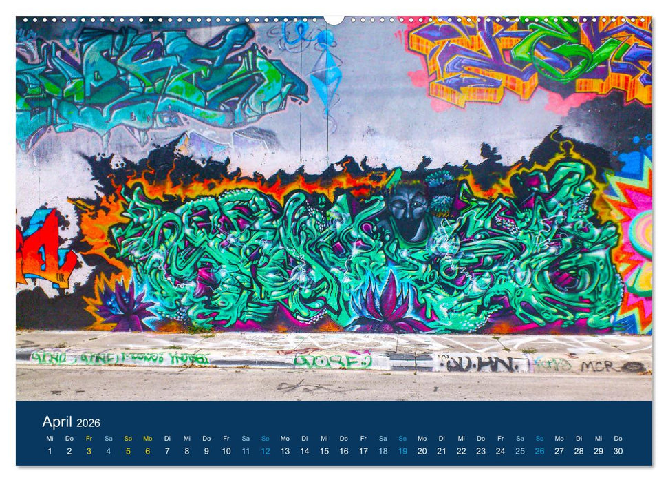 Miami Graffiti (CALVENDO Wandkalender 2026)