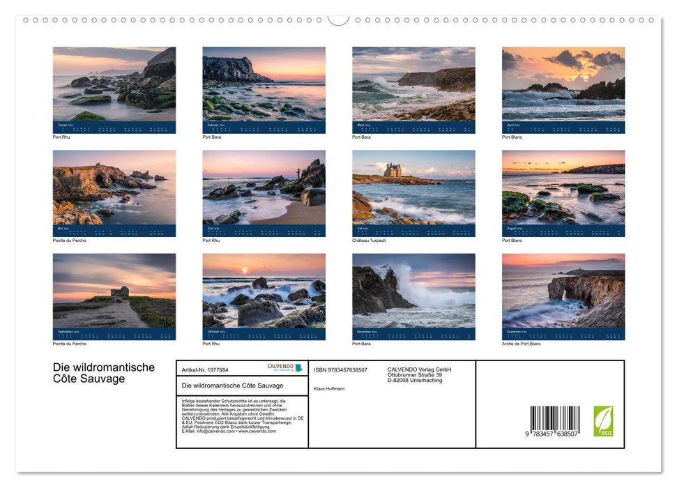 Die wildromantische Côte Sauvage (CALVENDO Wandkalender 2026)