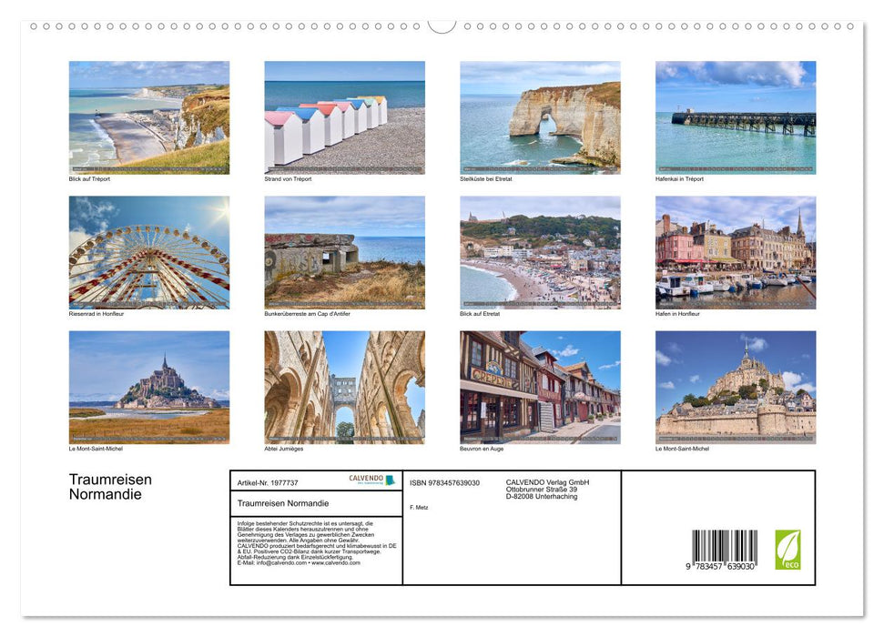 Traumreisen Normandie (CALVENDO Wandkalender 2026)