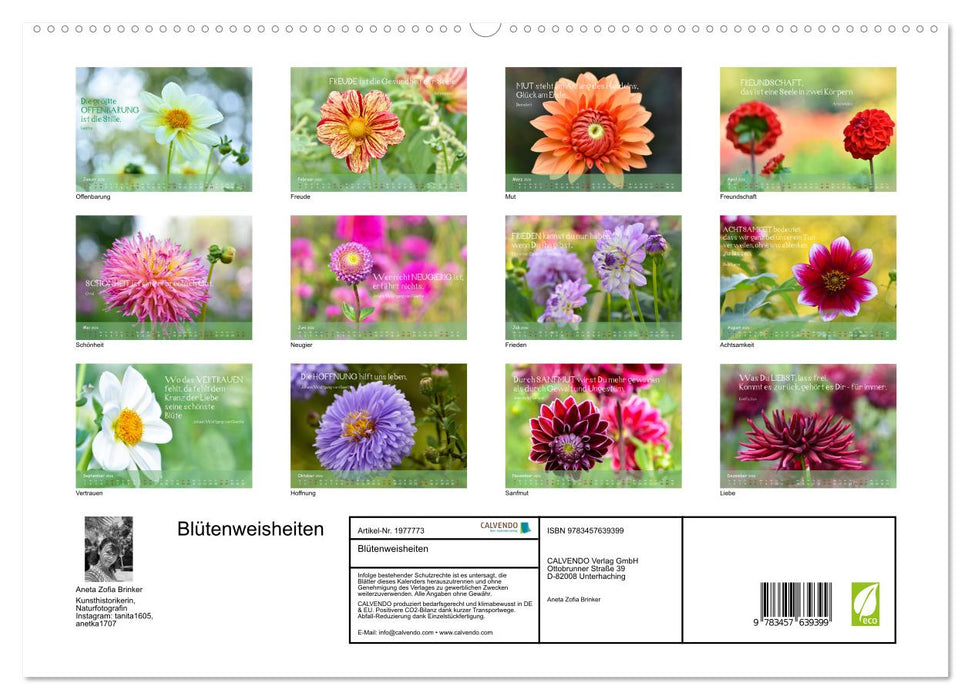 Blütenweisheiten (CALVENDO Wandkalender 2026)