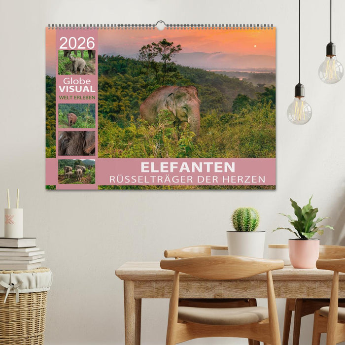 ELEFANTEN - Rüsselträger der Herzen (CALVENDO Wandkalender 2026)