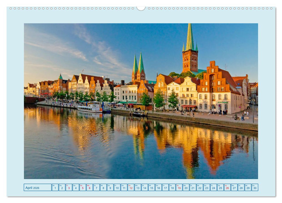 Lübeck Backsteingotik an der Trave (CALVENDO Wandkalender 2026)