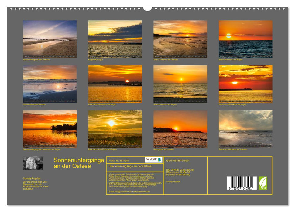 Sonnenuntergänge an der Ostsee (CALVENDO Wandkalender 2026)