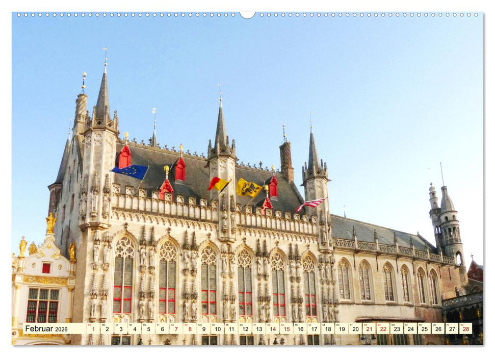 Belgiens Highlights Gent und Brügge (CALVENDO Wandkalender 2026)