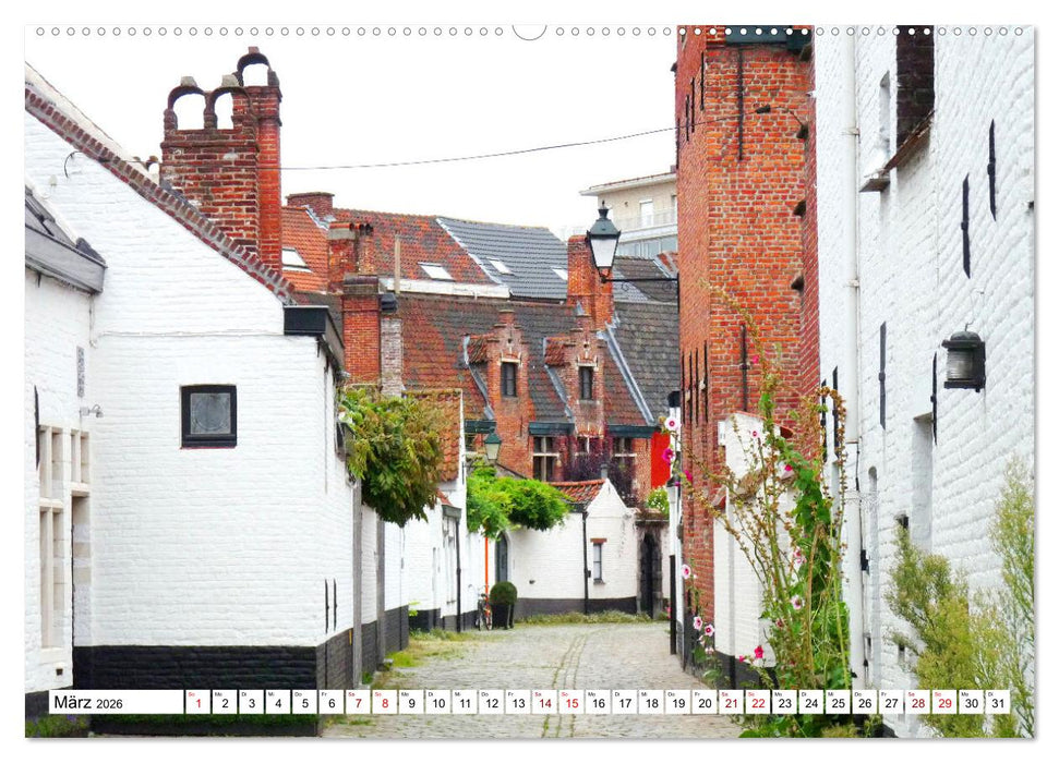 Belgiens Highlights Gent und Brügge (CALVENDO Wandkalender 2026)