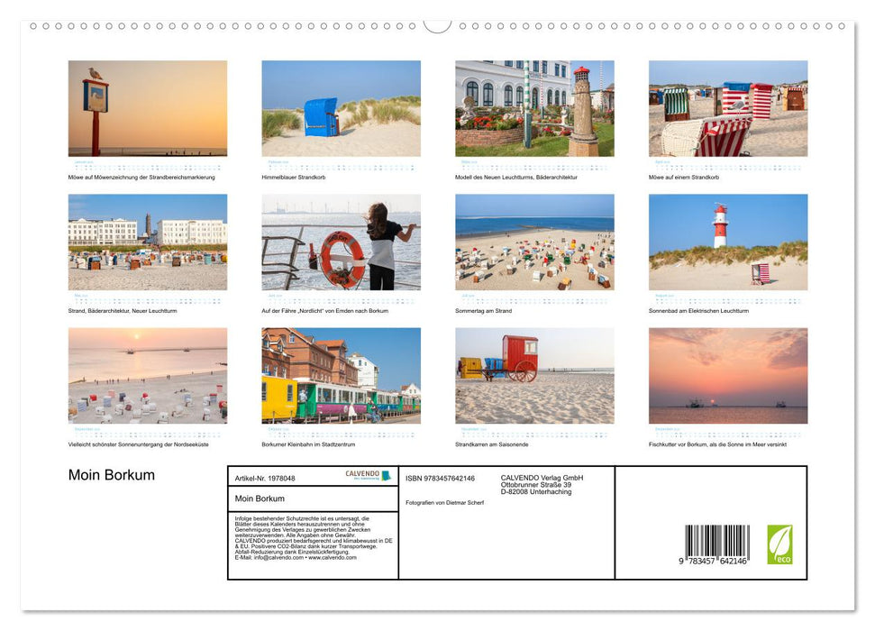 Moin Borkum (CALVENDO Premium Wandkalender 2026)