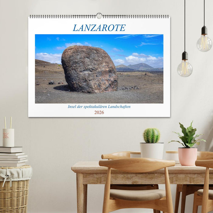 Lanzarote - Insel der spektakulären Landschaften (CALVENDO Wandkalender 2026)