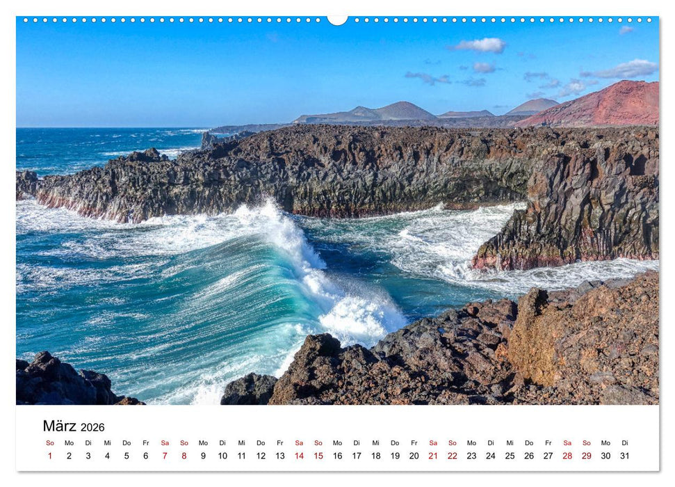 Lanzarote - Insel der spektakulären Landschaften (CALVENDO Wandkalender 2026)