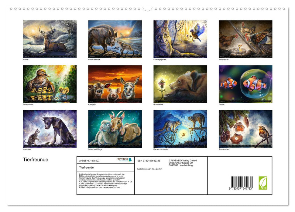 Tierfreunde (CALVENDO Premium Wandkalender 2026)