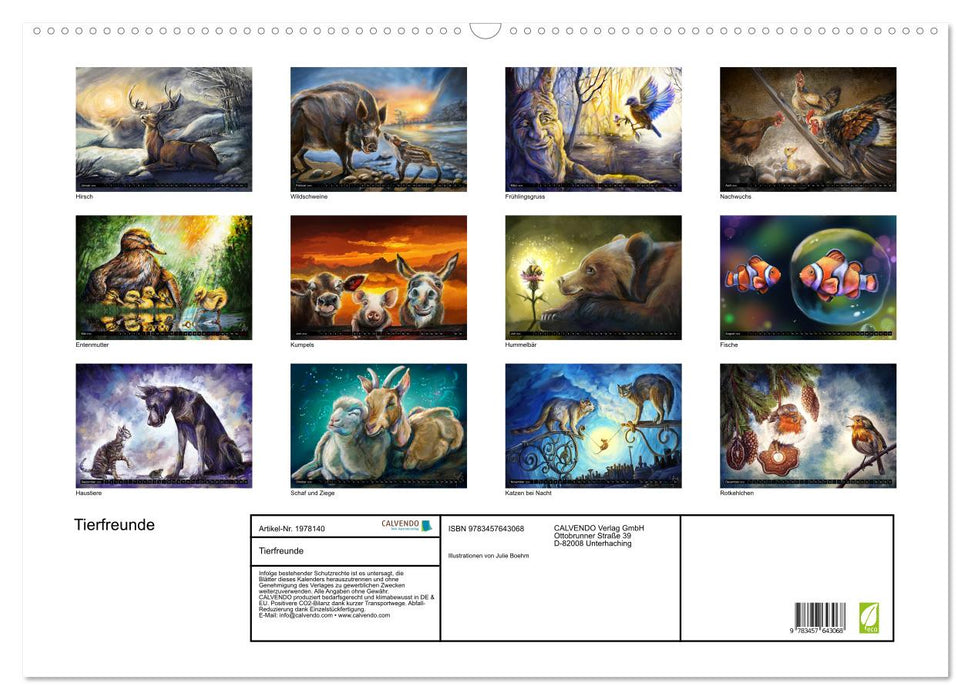 Tierfreunde (CALVENDO Wandkalender 2026)