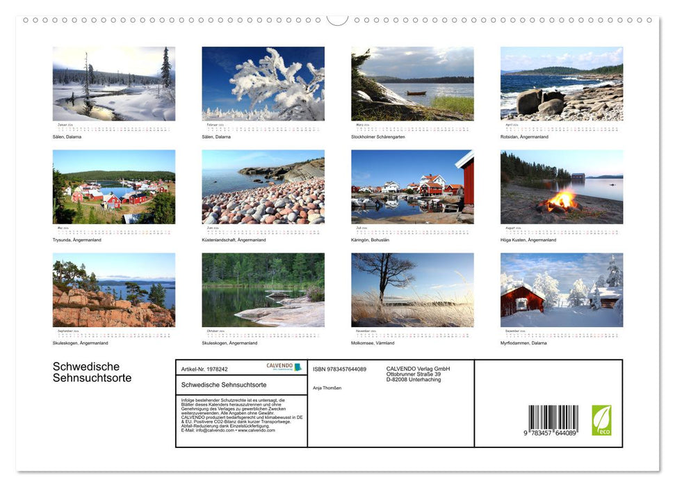 Schwedische Sehnsuchtsorte (CALVENDO Wandkalender 2026)