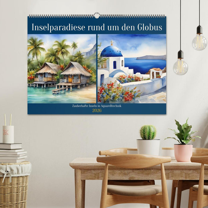 Inselparadiese rund um den Globus (CALVENDO Wandkalender 2026)