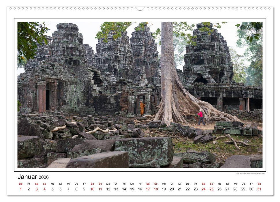 ANGKOR - IM REICH DER KHMER (CALVENDO Wandkalender 2026)