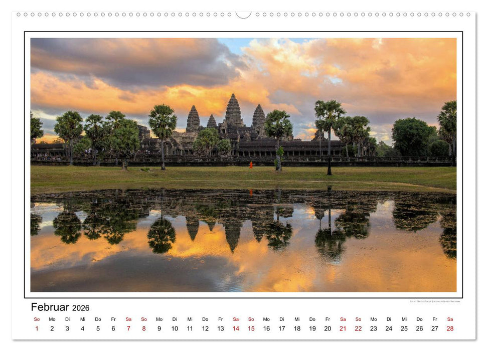 ANGKOR - IM REICH DER KHMER (CALVENDO Wandkalender 2026)