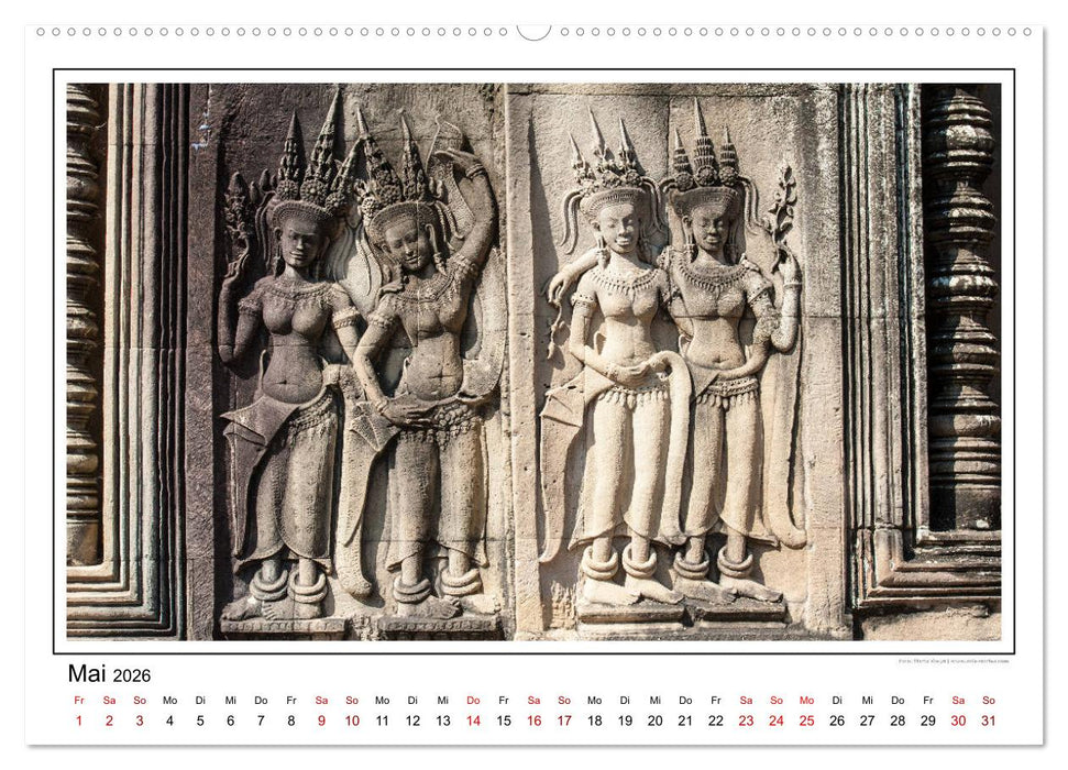 ANGKOR - IM REICH DER KHMER (CALVENDO Wandkalender 2026)