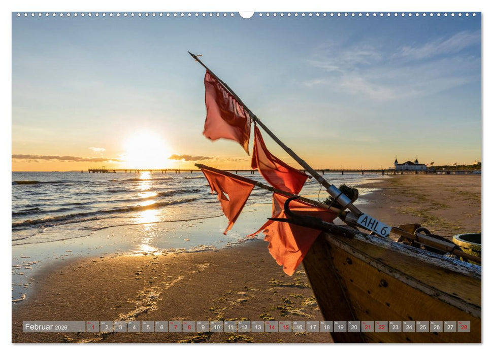 USEDOM Die drei Seebäder Ahlbeck - Heringsdorf - Bansin (CALVENDO Wandkalender 2026)