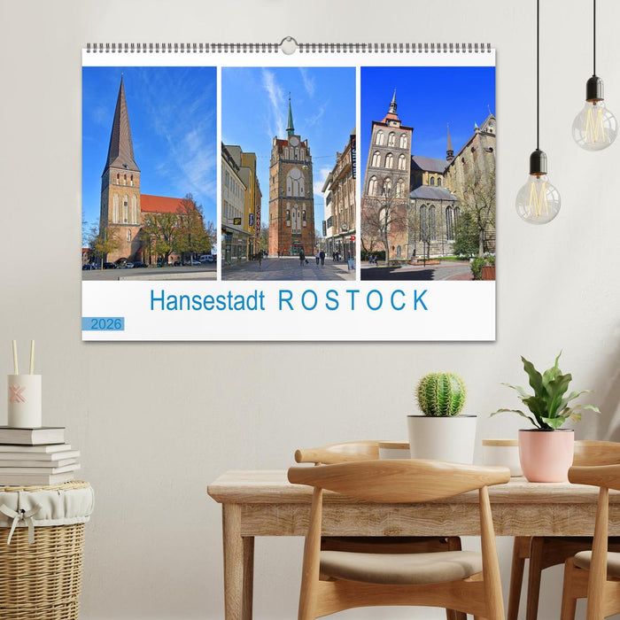 Hansestadt ROSTOCK, das Tor zur Ostsee (CALVENDO Wandkalender 2026)