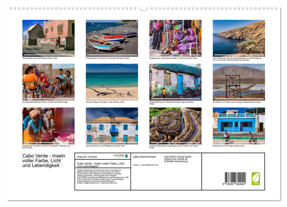 Cabo Verde - Inseln voller Farbe, Licht und Lebendigkeit (CALVENDO Premium Wandkalender 2026)